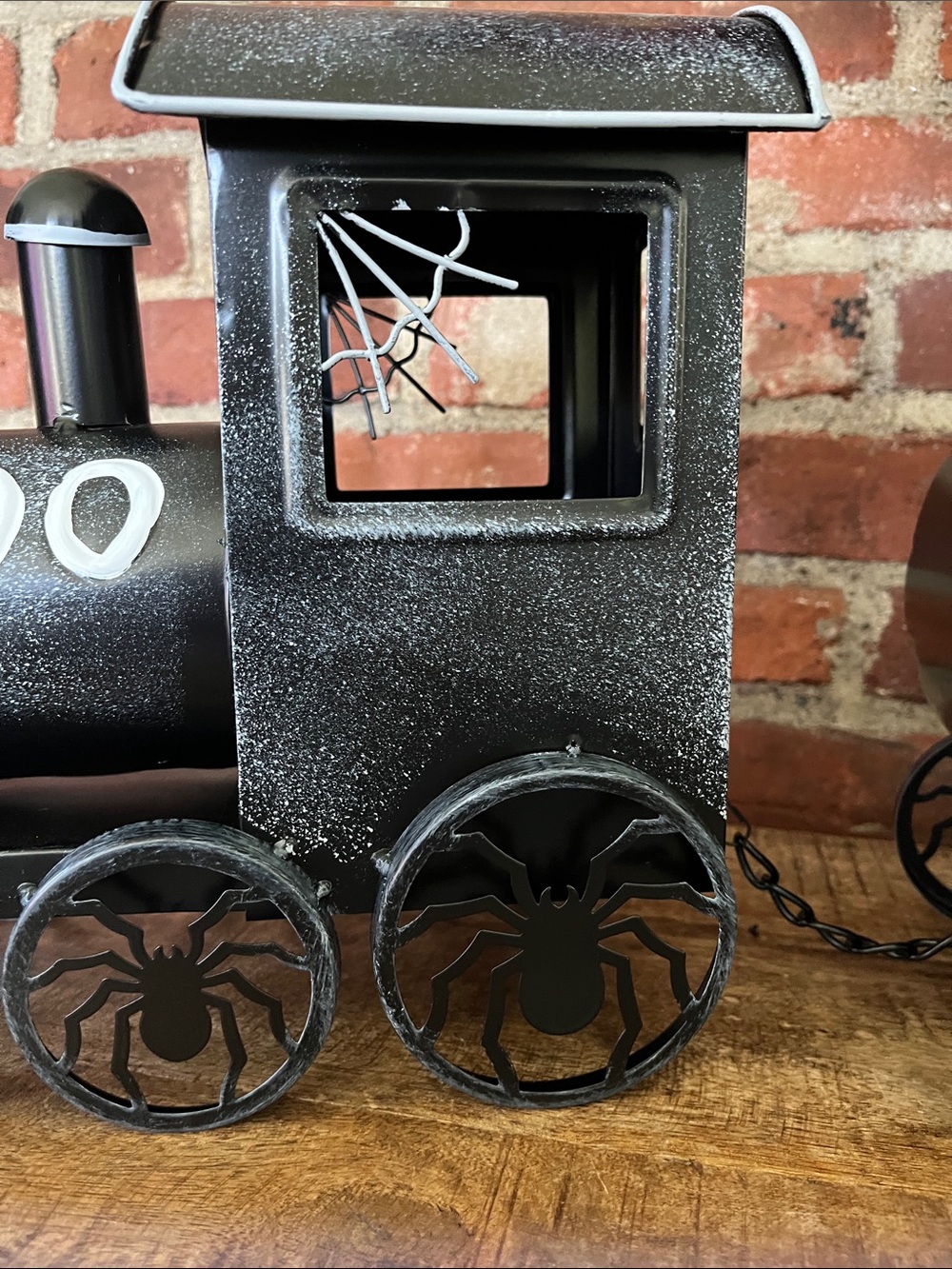 Martha Stewart Black "Boo" Halloween Train Candy Holder - Picture 3 of 16